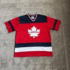 Snowcap Vancouver Canadians Hockey Jersey Men's Large Colorblock Red/White/Blue